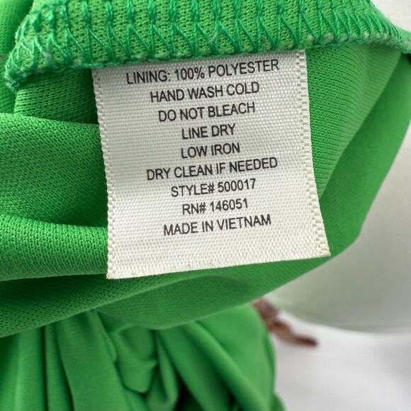Shirt Dress belted Size Large Women's Green Short Sleeve Monteau LA - Picture 8 of 8